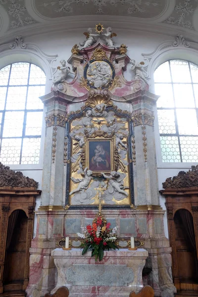 Altar Virgen María Basílica San Martín Oswald Weingarten Alemania — Foto de Stock