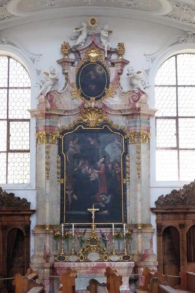 Altar São Bento Basílica São Martinho Oswald Weingarten Alemanha — Fotografia de Stock