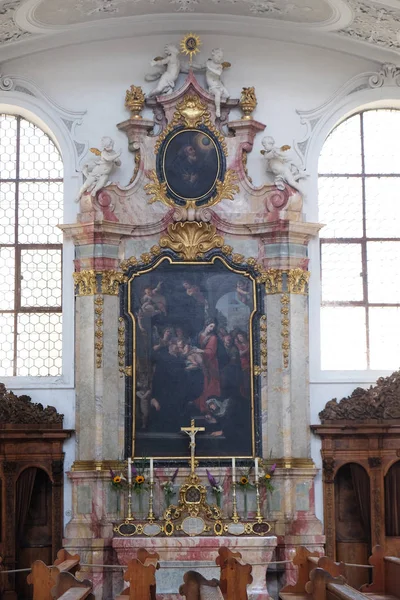 Altar São Bento Basílica São Martinho Oswald Weingarten Alemanha — Fotografia de Stock