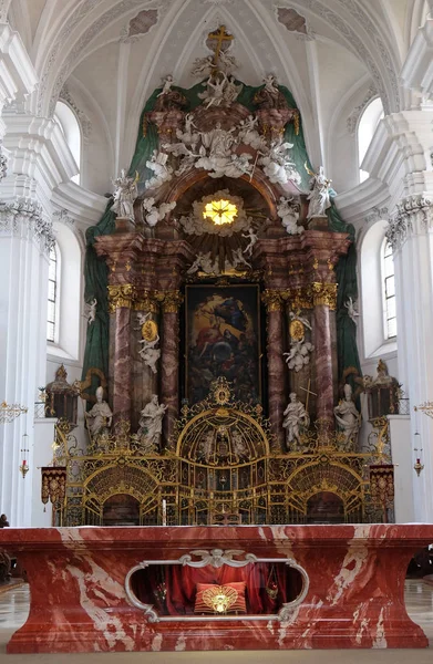Altar Mayor Basílica San Martín Oswald Weingarten Alemania —  Fotos de Stock