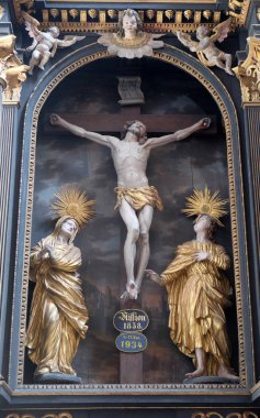 Holy Cross Cistercian Manastırı, Bronbach Reicholzheim Wertheim, Almanya yakınındaki içinde altar