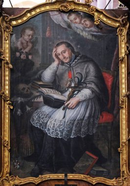 Nepomuk Saint John, mihrabını Cistercian Manastırı, Bronbach Wertheim, Almanya yakınındaki Reicholzheim içinde