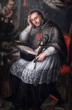 Nepomuk Saint John, mihrabını Cistercian Manastırı, Bronbach Wertheim, Almanya yakınındaki Reicholzheim içinde