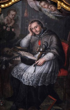 Nepomuk Saint John, mihrabını Cistercian Manastırı, Bronbach Wertheim, Almanya yakınındaki Reicholzheim içinde