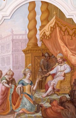 Johann Adam Remele Joseph Hall, Cistercian Manastırı, Bronbach Reicholzheim Wertheim, Almanya yakınındaki Frescoe tavan