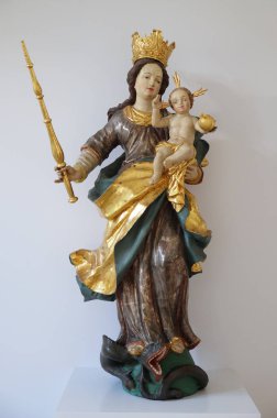 Meryem Ana ile bebek İsa heykeli Bazilikası St Martin ve Oswald Weingarten, Almanya