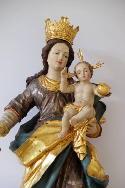 Meryem Ana ile bebek İsa heykeli Bazilikası St Martin ve Oswald Weingarten, Almanya