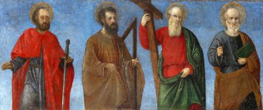 Girolamo da Santa Croce Havariler, mihrabını kilise kutsal bakire Meryem Vis, Hırvatistan varsayım