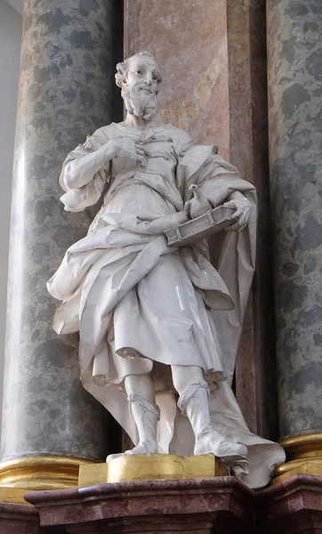 Saint Joachim Posąg Ołtarzu Ukrzyżowania Bazylice Marcina Oswald Weingarten Niemcy — Zdjęcie stockowe