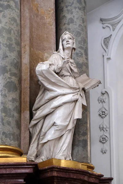 Saint Anne Standbeeld Het Altaar Van Kruisiging Basiliek Van Martin — Stockfoto