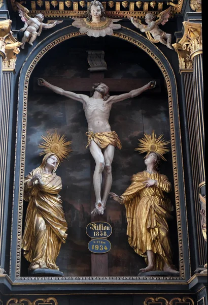 Altar Holy Cross Cistercian Abbey Bronbach Reicholzheim Wertheim Germany — Stock Photo, Image