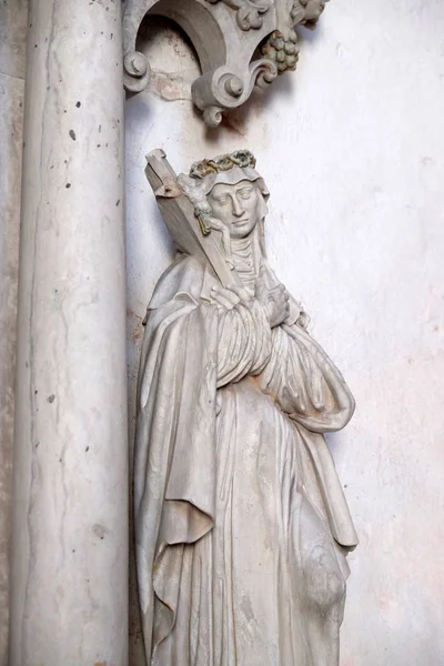 Statua Della Santa Sull Altare Santa Maria Maddalena Nell Abbazia — Foto Stock