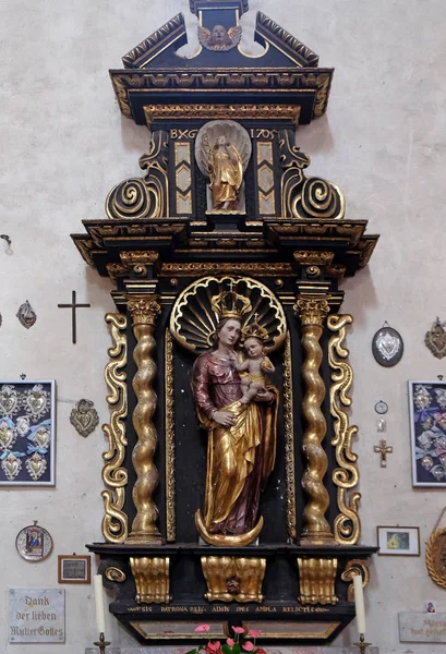 Altar Virgen María Abadía Cisterciense Bronbach Reicholzheim Cerca Wertheim Alemania —  Fotos de Stock