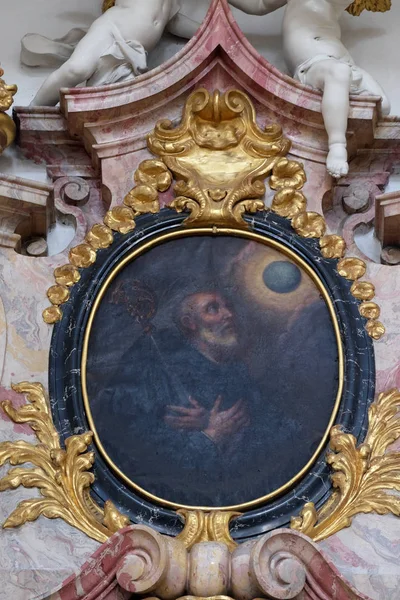 Όραμα Του Αγίου Βενέδικτου Άγιο Βενέδικτο Βωμό Στην Βασιλική Του — Φωτογραφία Αρχείου