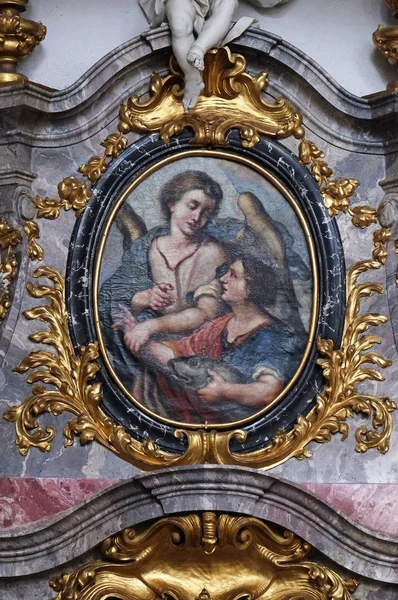 Arcangelo Raffaello Con Tobia Angelo Custode Altare San Giuseppe Nella — Foto Stock