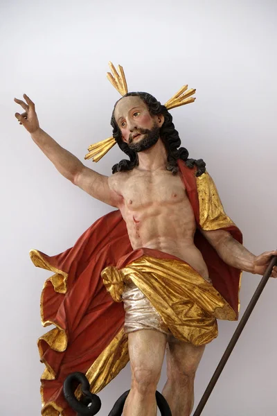 Estátua Cristo Ressuscitado Basílica São Martinho Oswald Weingarten Alemanha — Fotografia de Stock