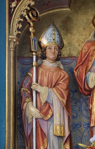 Saint Martin Heykel Petschied Luson Italy Yakınındaki Saint Nicholas Kilisede — Stok fotoğraf
