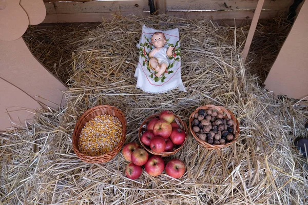 Nativity Scene Archbishop Divine Seminary Zagreb Croatia — Stock Photo, Image