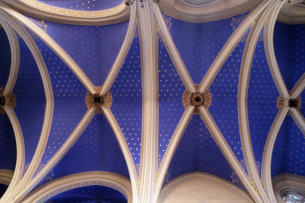 Ceiling Saint Francis Assisi Church Zagreb Croatia — стокове фото