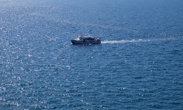 Barco Turismo Típico Mar Adriático Portoroz Eslovênia — Fotografia de Stock