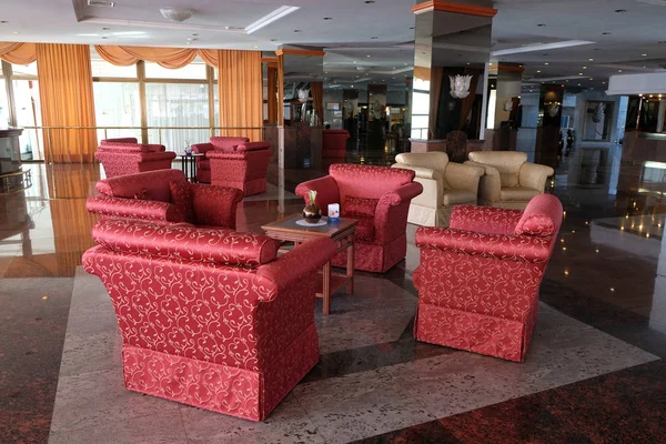 Egy Luxus Resort Szálloda Halljában Nappali Szoba Grand Hotel Bernardin — Stock Fotó