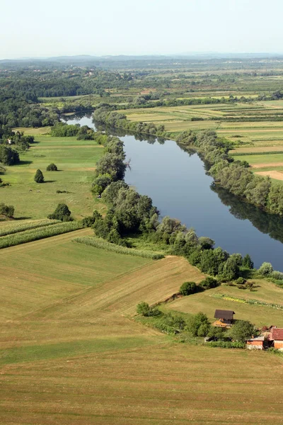 Hermoso Paisaje Del Río Kupa Sisljavic Croacia — Foto de Stock