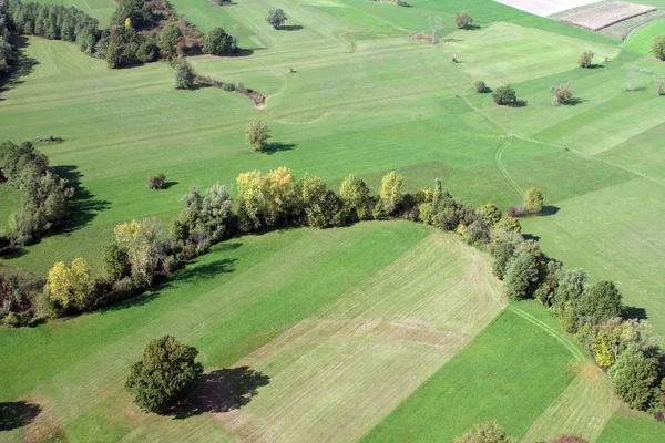 Aerial View Meadows Fields Nothern Croatia Summertime Zdencina Croatia — Stock Photo, Image