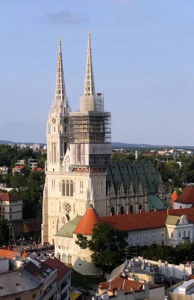 Cathédrale Zagreb Dédiée Assomption Marie Zagreb Croatie — Photo