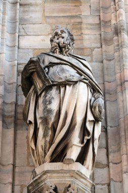 Peygamber Yeremya, heykel Milano Katedrali'ne, Duomo di Santa Maria Nascente, Milan, Lombardiya, İtalya