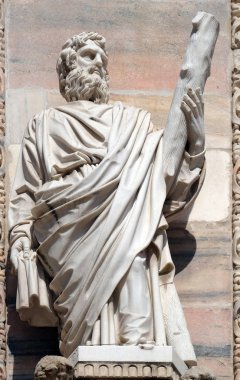 Milano Katedrali'ne, Duomo di Santa Maria Nascente, Milan, Lombardiya, İtalya'nın Saint Jude Thadeus heykele