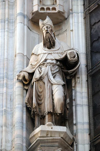 Issachar Estátua Catedral Milão Duomo Santa Maria Nascente Milão Lombardia — Fotografia de Stock