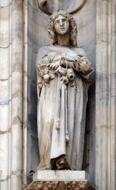 Saint Dorothea, heykel Milano Katedrali'ne, Duomo di Santa Maria Nascente, Milan, Lombardiya, İtalya
