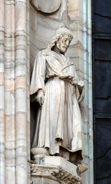 Sant Eligio Statua Sul Duomo Milano Duomo Santa Maria Nascente — Foto Stock