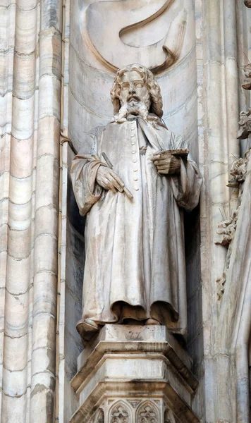 San Lazzaro Betania Statua Sul Duomo Milano Duomo Santa Maria — Foto Stock