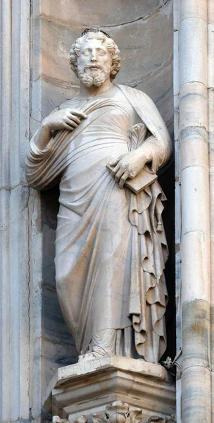 Saint Judas Thaddaeus Statue Sur Cathédrale Milan Duomo Santa Maria — Photo