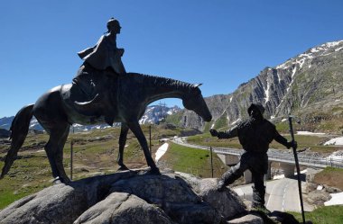 Genel Suvorov Gotthard üzerinde atlı heykeli geçmek, İsviçre