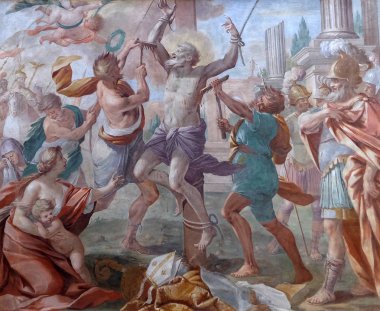 St. Biagio A. Casella, Lugano, İsviçre Saint Roch kilisede fresk tarafından şehit