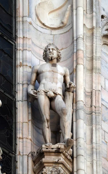 Statue Saint Facade Milan Cathedral Duomo Santa Maria Nascente Milan — Stock Photo, Image