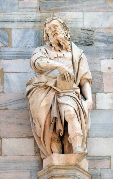 Heiligenstatue Der Fassade Der Mailänder Kathedrale Duomo Santa Maria Nascente — Stockfoto