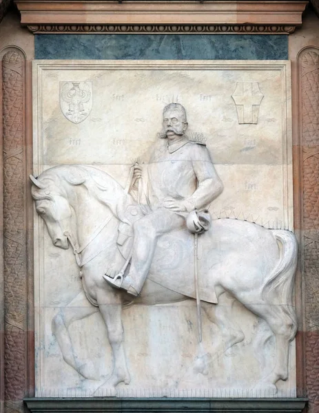 Bas Relief Umberto Primo Castelul Sforza Din Milano Italia — Fotografie, imagine de stoc