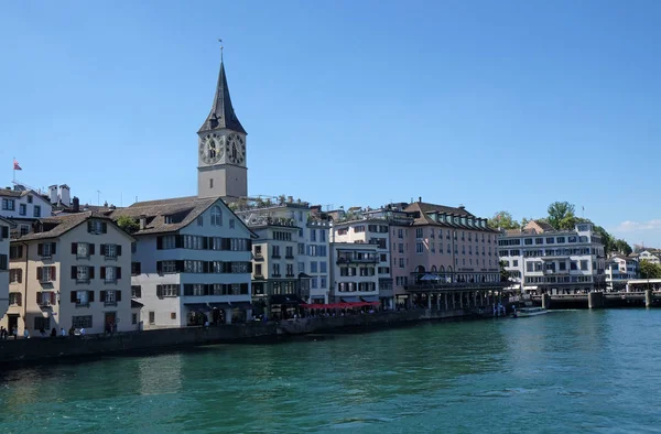 Panoramisch Uitzicht Historische Binnenstad Van Zürich Zwitserland — Stockfoto