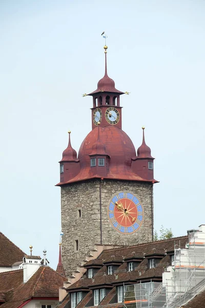 Historické Věže Hodinami Městě Staré Město Lucern Švýcarsko — Stock fotografie