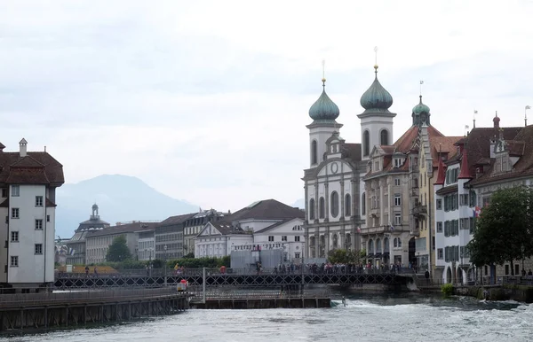Tarihi Kent Merkezi Lucerne Sviçre — Stok fotoğraf