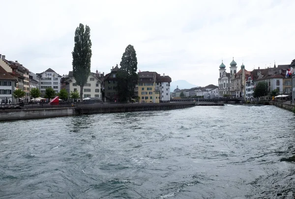 Centro Histórico Cidade Lucerna Suíça — Fotografia de Stock