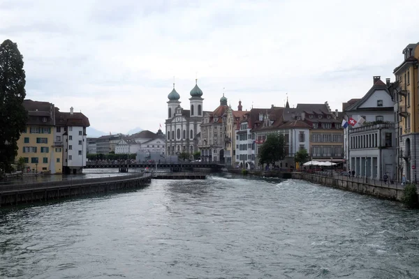 Centrum Historyczne Miasta Lucerna Szwajcaria — Zdjęcie stockowe