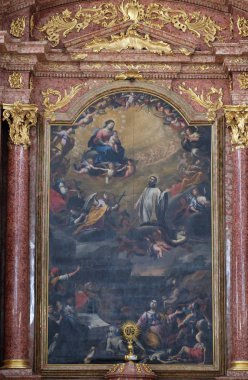 Ana altarltar içinde Cizvit Kilisesi, St Francis Xavier Lucerne, İsviçre