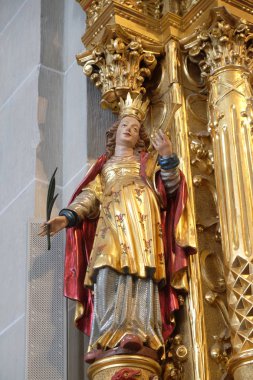 Saint, Saint Nicholas sunak Lucerne, İsviçre St. Leodegar kilise heykeli