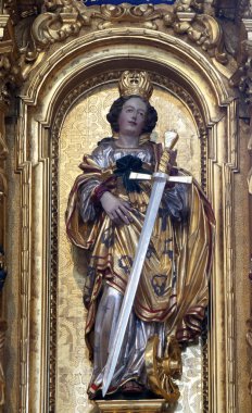 Saint Catherine İskenderiye Lucerne, İsviçre St. Leodegar kilisenin sunak