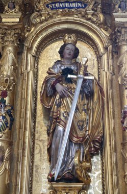 Saint Catherine İskenderiye Lucerne, İsviçre St. Leodegar kilisenin sunak