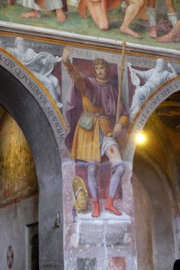 Saint Roch tarafından Bernardino Riva, fresco, Santa Maria degli Angeli kilise Lugano, İsviçre